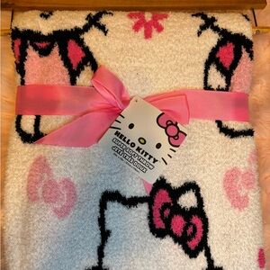 Hello Kitty Pink and White Fleece Blanket